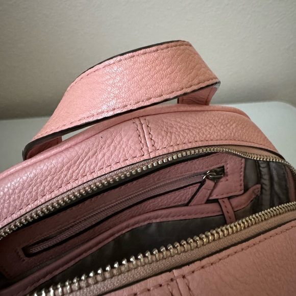 MICHAEL MICHAEL KORS Women's Rhea Zip Medium silver ringed Backpack - pale Pink - Picture 11 of 16